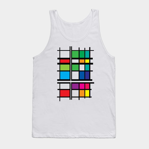 Colorful Squares Tank Top by YellowMadCat